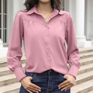 new spring women's casual fashion long sleeve loose blouse