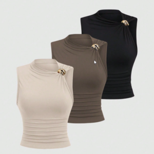 elegant solid color top for women nian nian